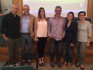 Al centro vice Questore Pesaro Silio Bozzi con organizzatori Al centro vice Questore Pesaro Silio Bozzi con organizzatori